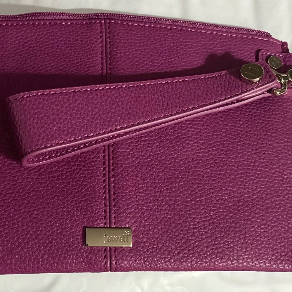 Jewell by Thirty-One 31 Wristlet, Wallet, Fuchsia, Pebble Finish, NWOT - Picture 2 of 9